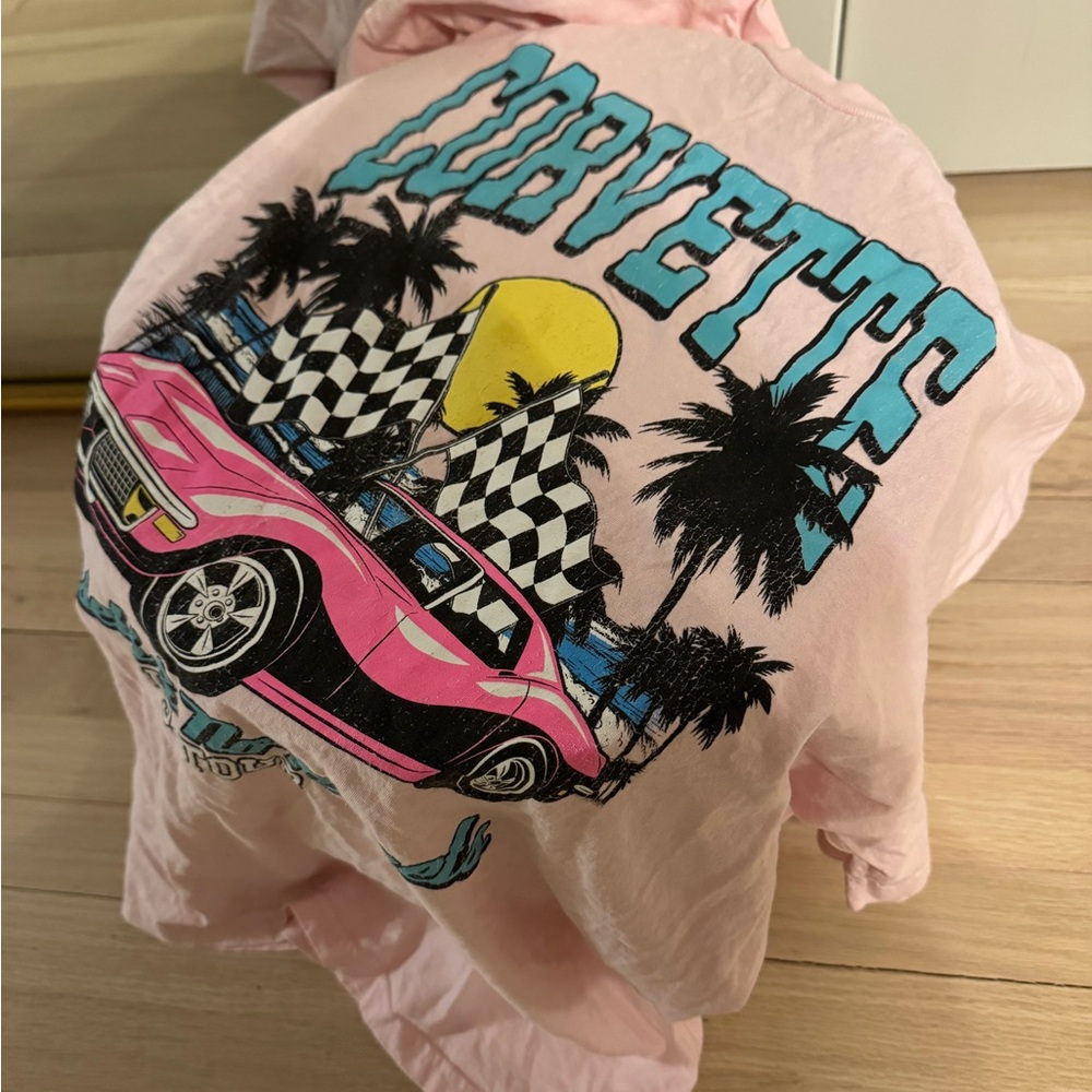 Pink Corvette Graphic Tshirt